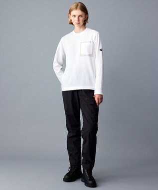 JOSEPH ABBOUD MOUNTAIN 【吸水速乾/通気性】ハイゲージワッフル Ｔシャツ ホワイト系