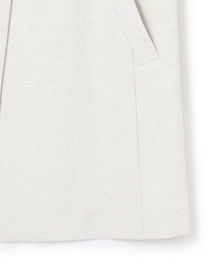 23区 【セットアップ対応】オックスストレッチ ノーカラー ジレ ライトグレー系