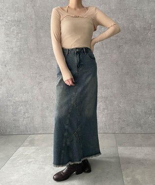 WEGO 【２点セット】カーデ付きアンサンブル ベージュ