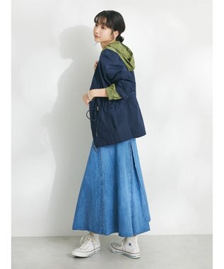 CRAFT STANDARD BOUTIQUE コットンギャバジンノーカラーＺＩＰブルゾン Navy