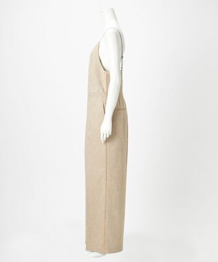 23区 【GOLD LABEL】リネンツイル サイドフリンジ オールインワン ベージュ系