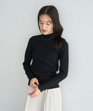 YECCA VECCA ハイネックリブニット Black