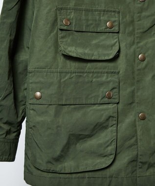 JOSEPH ABBOUD MOUNTAIN 【軽量/ワックスコーティング・テ―ム・ヤルビー氏コラボ】ワックスクロス プリント ブルゾン カーキ系