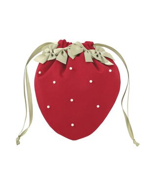 Maison de FLEUR いちご巾着 Red