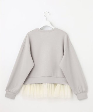 Feroux チュールコンビダンボール プルオーバー ライトグレー系