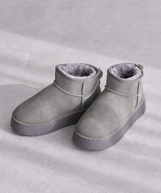 Green Parks ・ｍｉｎｉａ　フェイクムートンショートブーツ