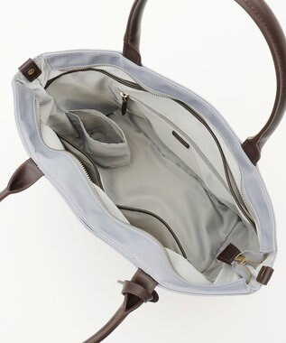 J.PRESS LADIES 【A4サイズ収納可】 ナイロン トート バッグ ライトグレー系