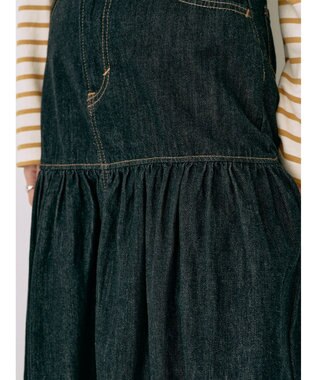 earth music&ecology Ｌｅｅ×ｅ．ｍ．ａ．ｅ．デニムフリルスカート Indigo