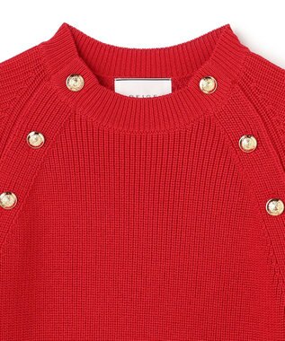 BEIGE， HELIODOR / スポンディッシュマリンボタンニット Red
