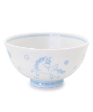 Mother garden マザーガーデン ユニコーン くっつきにくい ご飯茶碗 中盛 水色