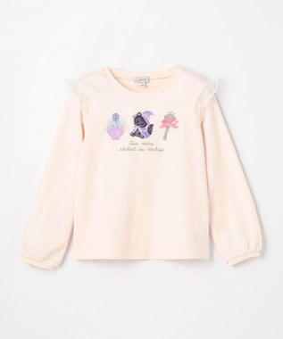 ANY KIDS マジカルキャット長袖Tシャツ エクリュ