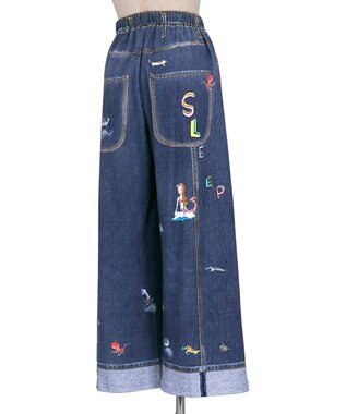 tsumori chisato SLEEP ツモリチサト ボトムス 綿100%(本体) ワイドパンツ 長ズボン ルームウエア レディース UOX510 /ワコール コン