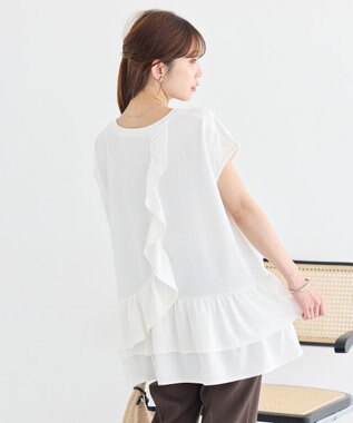 earth music&ecology 【接触冷感】ラッフルヘムプルオーバー Off White