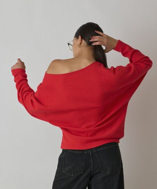 GRACE CONTINENTAL アシメテレコカットトップ レッド