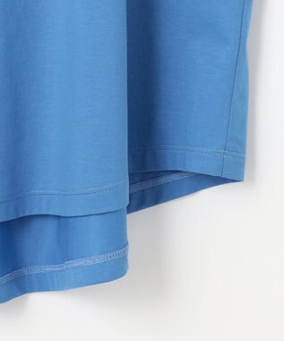 #Newans 【乾燥機可能/接触冷感】タックスリーブカットソー ブルー