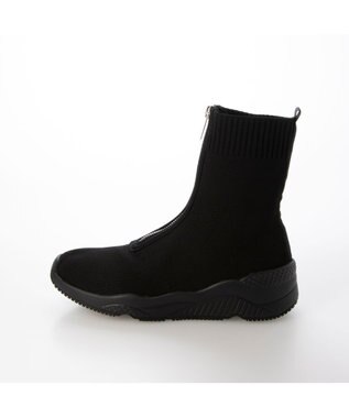 MODE ET JACOMO <carino>フロントジップニットブーツ ブラック