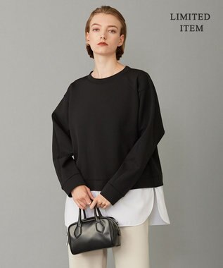 ICB L 【WEB限定・洗える】 ヘヴィダンボール シャツコンビプルオーバー