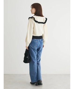 Green Parks ・Ｐｅｔｉｔ　Ｆｌｅｕｒ　ビッグカラーニットカーデ Ivory