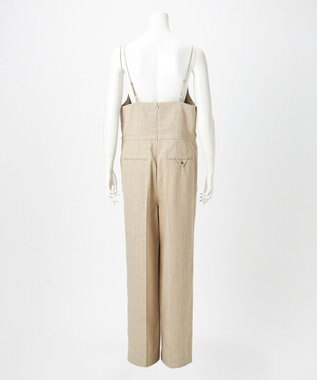 23区 【GOLD LABEL】リネンツイル サイドフリンジ オールインワン ベージュ系