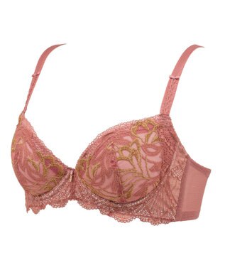 BRADELIS New York 【BRADELIS New York / 育乳ブラ・STEP2 寄せる】ローズステップ2ブラ23A1  脇高設計でスッキリ補正するブラ テラコッタ