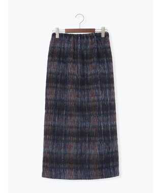 Te chichi シャギーチェックスカート ネイビー