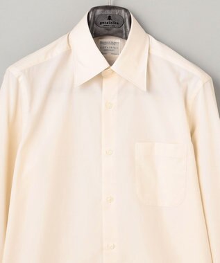 GOTAIRIKU 【形態安定】PREMIUMPLEATS_レギュラーカラー _通年ドレスシャツ(25年秋冬限定色) アイボリー系