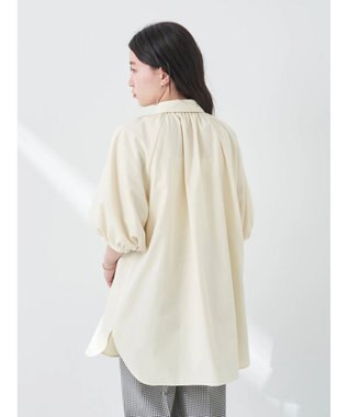 earth music&ecology パフスリーブチュニックブラウス Light Yellow
