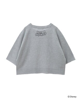 Green Parks ミッキーフレンド／五分袖ジャガードプルオーバー Gray Mixture