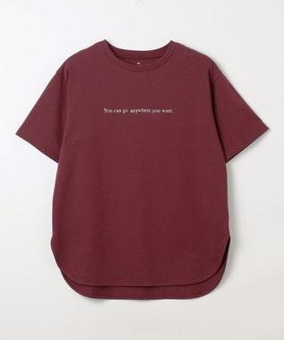 ANY L オーガビッツロゴテールＴシャツ バーガンディ