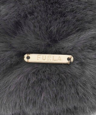 MOONBAT FURLA  ベルト付きフェイクファーマフラー グレー