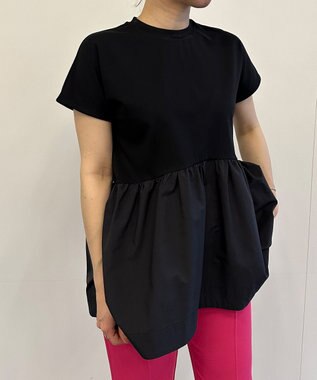 UNFILO 【GLOW 6月号掲載/接触冷感/ストレッチ】BEAUTY FORM タフタコンビTシャツ ネイビー