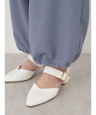 earth music&ecology 裾ドロストパラシュートパンツ Grayish Blue