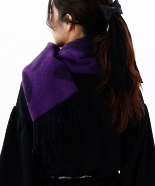 AURORA 【 ANNA SUI（アナ スイ）】ウールジャカードボタン付き羽織り(WASH) パープル