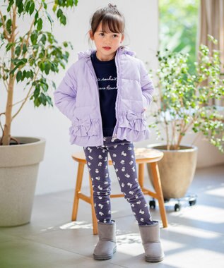 ANY KIDS 【春まで主役】レインボー刺繍トレーナー ネイビー