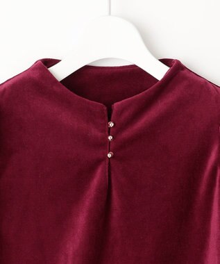 Feroux 【古畑星夏さん着用】ギャザーショルダーベロア プルオーバー ワイン系