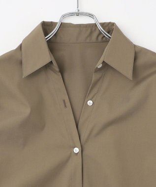 #Newans 【ANSWER for 産前産後ママ】リボン取り外し可能！シャツカラーワンピース カーキ系