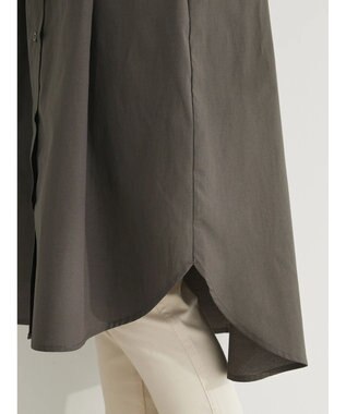 Green Parks ミドル丈シャツワンピースII Charcoal Gray