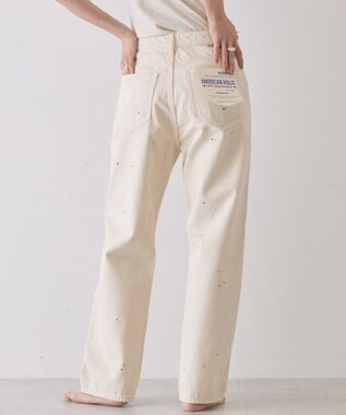 AMERICAN HOLIC ルーズストレートペイントデニム White