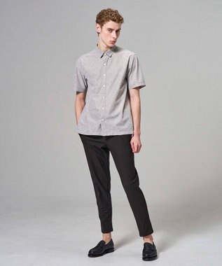 JOSEPH HOMME 【新柄】ヨシタレース　レギュラーカラー半袖シャツ ライトグレー系