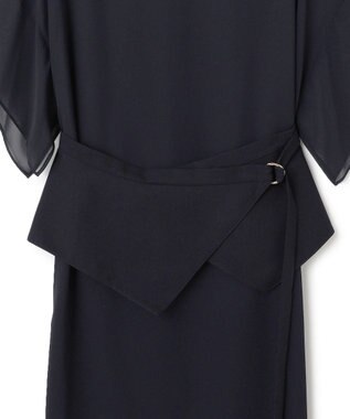 23区 S 【APPLAUDIR】シフォンジョーゼット コンビドレス ネイビー系