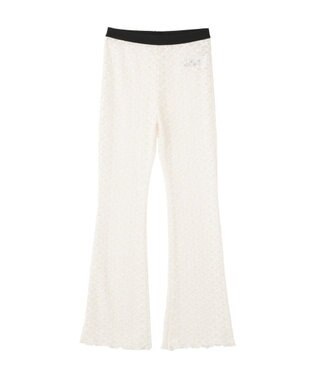earth music&ecology レースフレアパンツ Off White