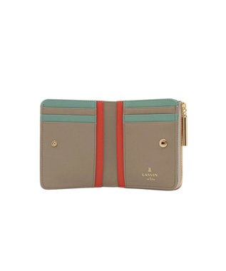 LANVIN en Bleu リュクサンブールカラー 二つ折りLファスナー財布 グレージュ
