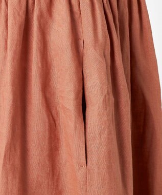 23区 【GOLD LABEL】ノーザンリネン ハシゴレース シャツワンピース オールドローズ系