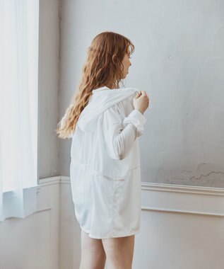 San-ai Resort（三愛水着楽園） 【SALE】シャツ風パーカーM・L【Big Apple's（ビッグアップルズ）】 ホワイト