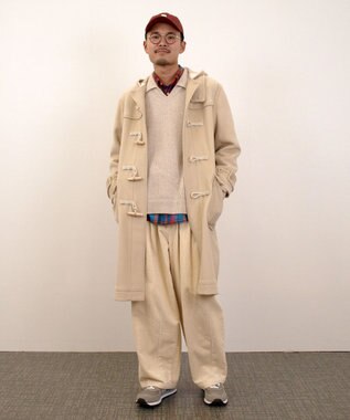 J.PRESS YORK STREET 【UNISEX】ウールカシミヤ スキッパーニットポロシャツ アイボリー系