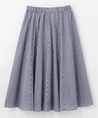 ANY 【ウエストゴム】シャンブレーライク スカート ブルーギンガム