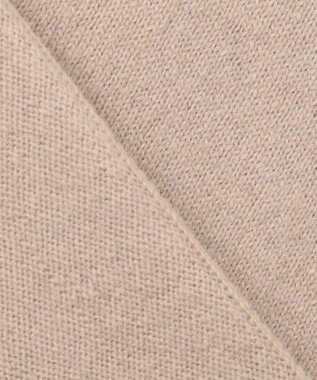 BEIGE， 【洗える】POMPE / ウールカシミヤ配色リブクルーネック Taupe×Ecru