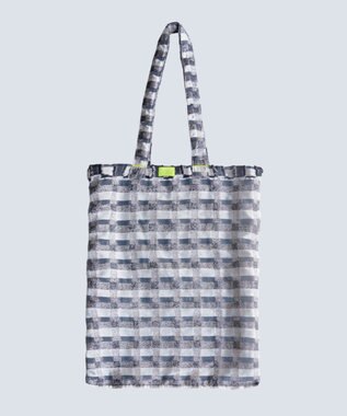 COQ ウォーターチェック リバーシブルトートバッグ A4サイズ ブラック