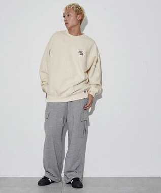 WEGO 【ユニセックス着用ITEM/裏起毛】別注BENDAVISワンポイントプルオーバー オフホワイト