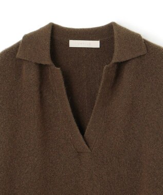 UNFILO ふわふわ スキッパーニット [NEW]ブラウン